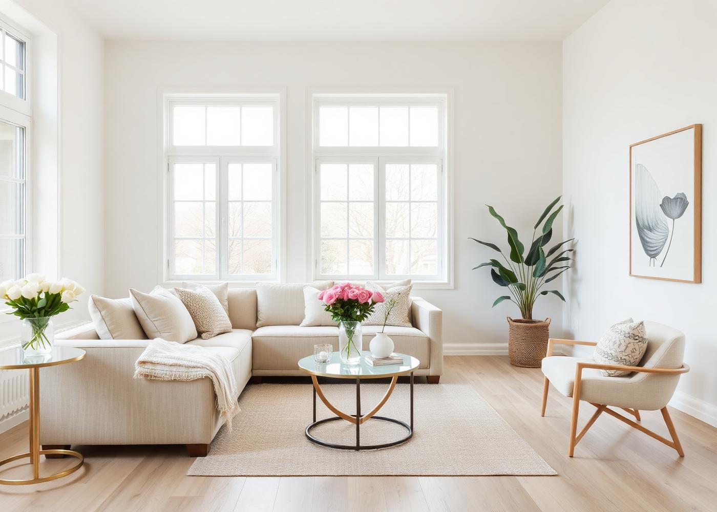 Home staging — eladásra felkészített nappali